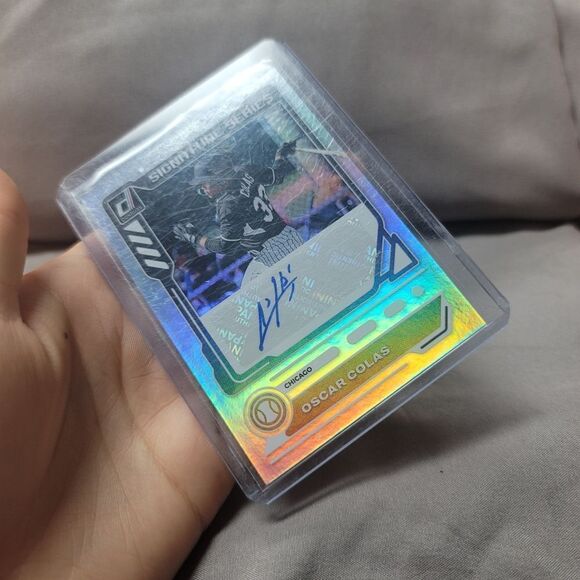 Oscar Colas 2023 Panini Donruss series autographed holographic prizm card - Picture 11 of 13
